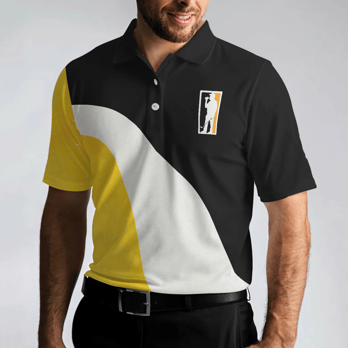 Men Golf Polo Shirt - Golf And Beer That's Why I'm Here, Sporty Polo Shirt For Beer Lovers Golf Men Polo Shirt - Perfect Polo Shirt For Men, Golfers - Image 5