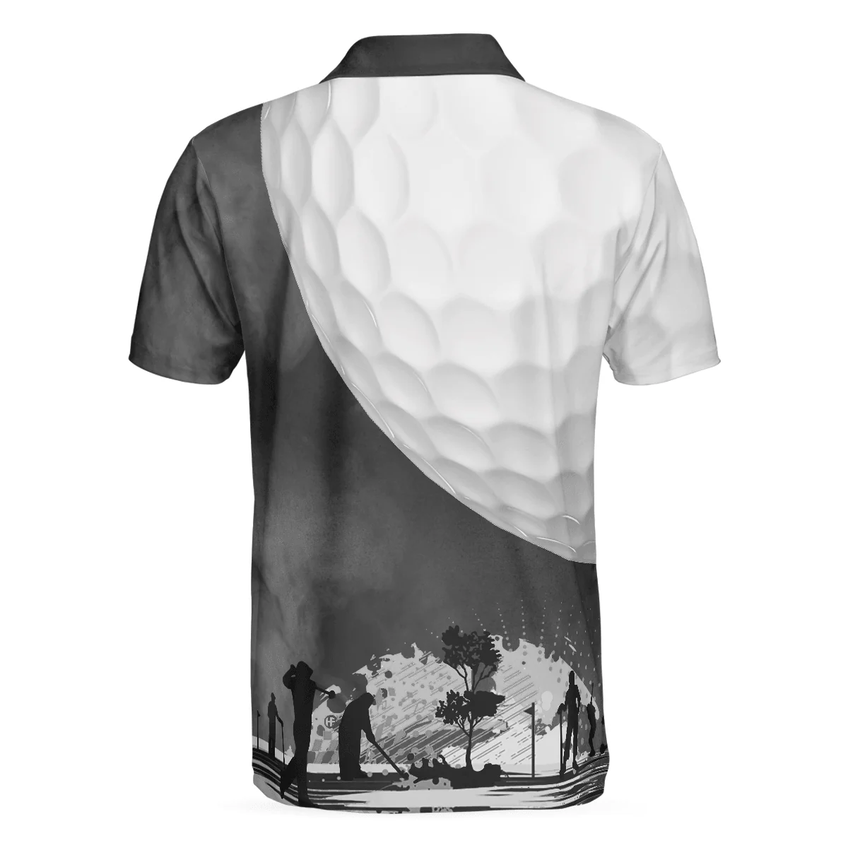 Men Golf Polo Shirt - Golf Ball And Smoke Background Golf, Smoke Golf Player Men Polo Shirt - Perfect Polo Shirt For Men, Golfers - Image 2