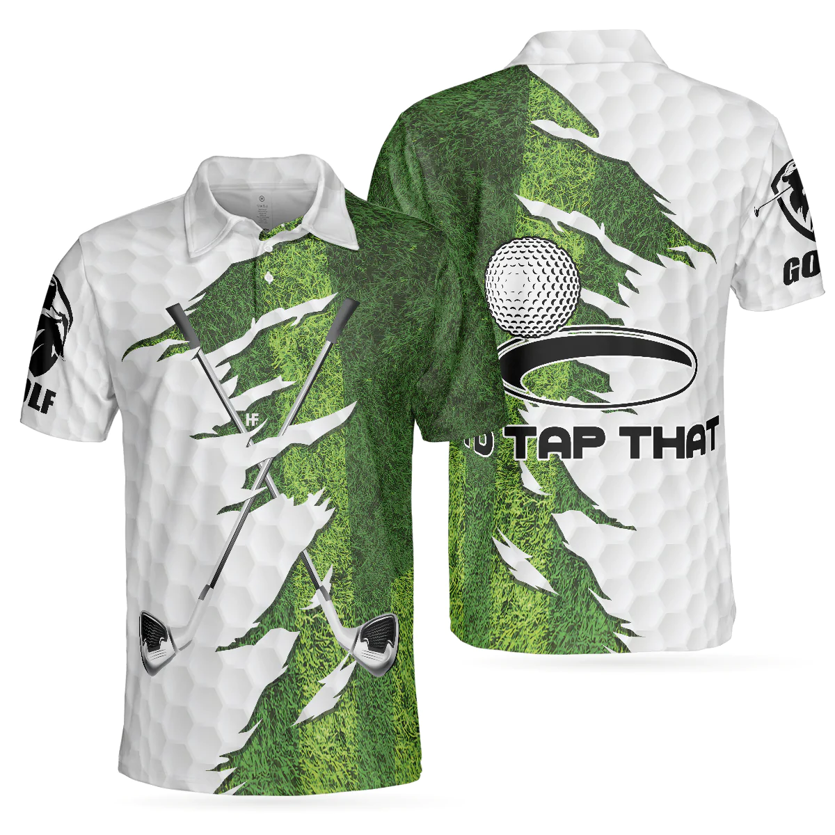 Men Golf Polo Shirt - Green Golf Course Polo Shirt, I'd Tap That Golf Polo Shirt For Men, Gift Idea For Male Players - Perfect Polo Shirt For Men, Golfers