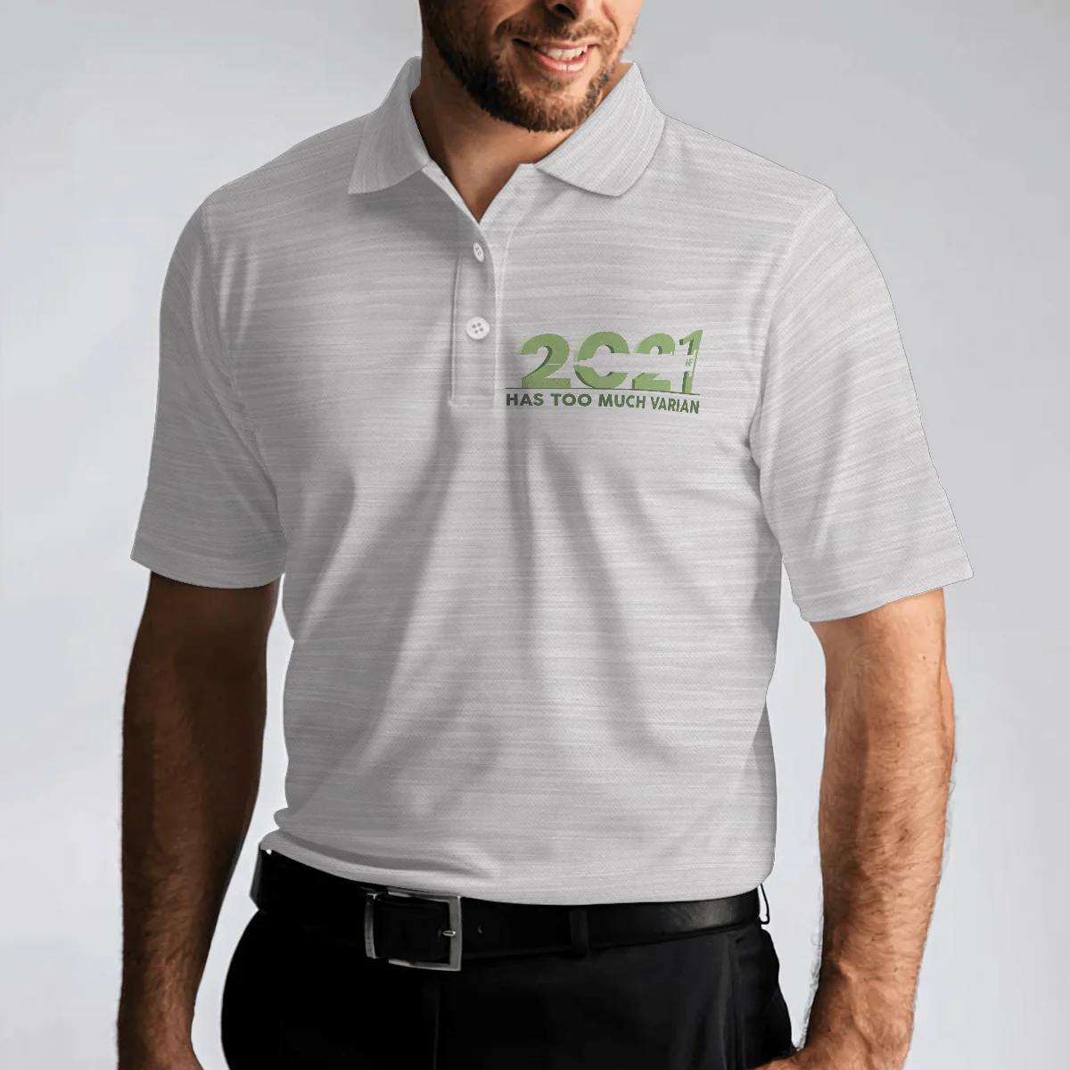 Men Golf Polo Shirt - I Just Want To Play Golf And Ignore Bear Golf Polo Shirt For Men, Custom Best Gift For Golfers - Image 5