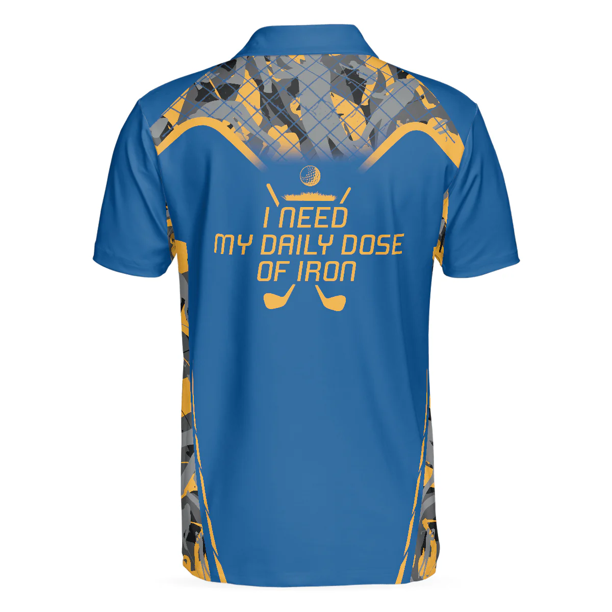 Men Golf Polo Shirt - I Need My Daily Dose Of Iro Polo Shirt, Camouflage Sport Polo Shirt, Best Golf Shirt For Men, Golfers - Image 2