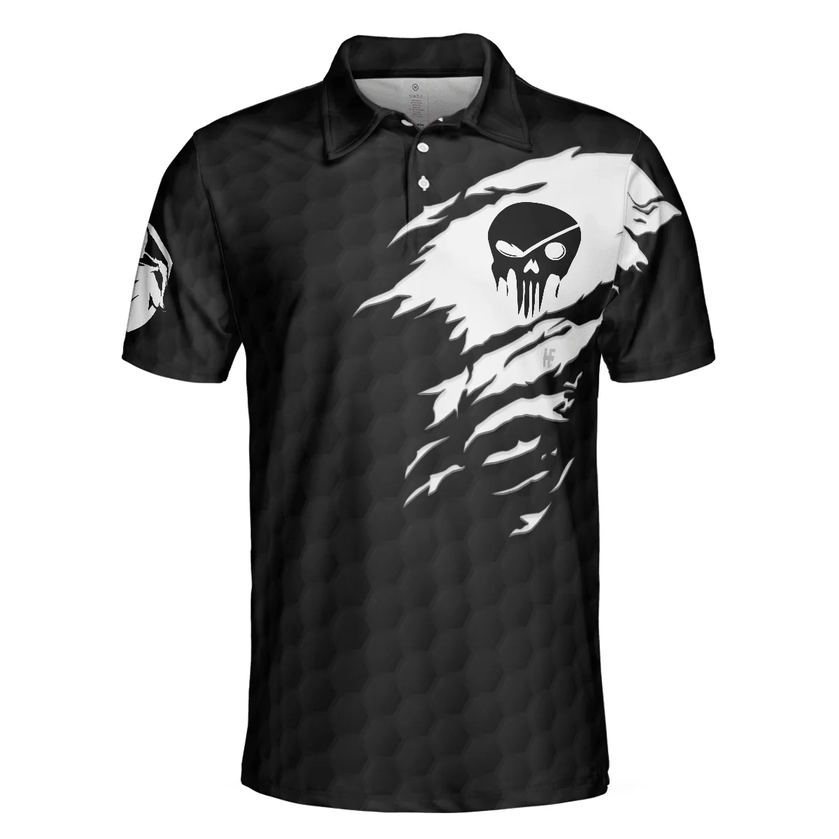 Men Golf Polo Shirt - I'm A Golf Pro Golf Polo Shirt, Black And White Skull Golf Shirt, Basic Golf Sayings Shirt For Men, Golfers - Image 3