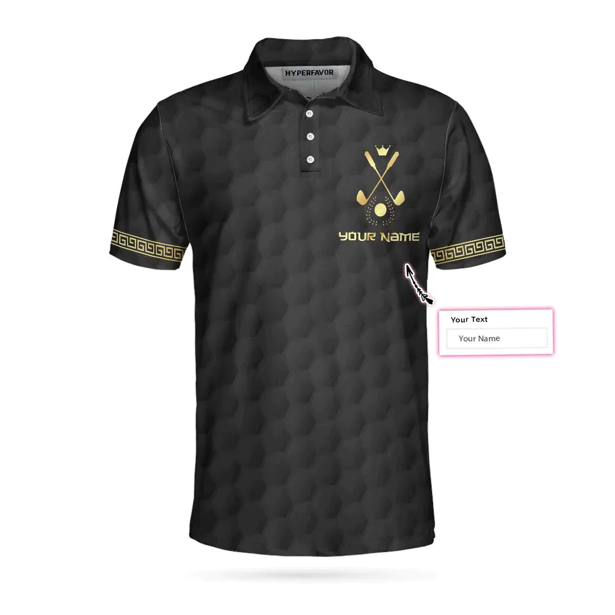 Men Golf Polo Shirt - King Of Golf Custom Polo Shirt, Personalized Black Golf Ball Pattern Ball Clubs Men Polo Shirt - Perfect Polo Shirt For Men, Golfers