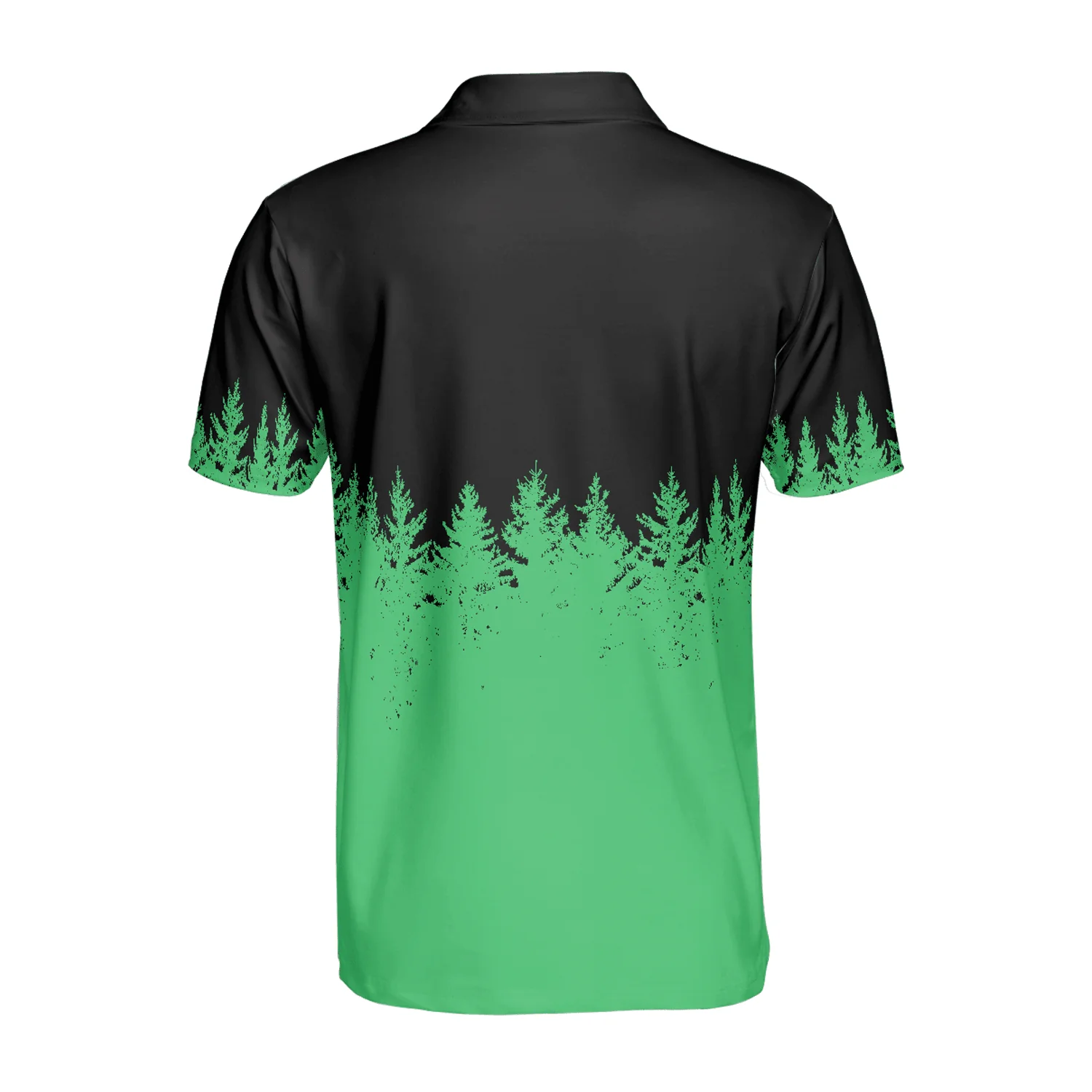 Men Golf Polo Shirt - Stupid Tree Funny Definition Polo Shirt, Black And Green Pine Forest Polo Shirt For Men - Perfect Gift For Men, Golfers - Image 3