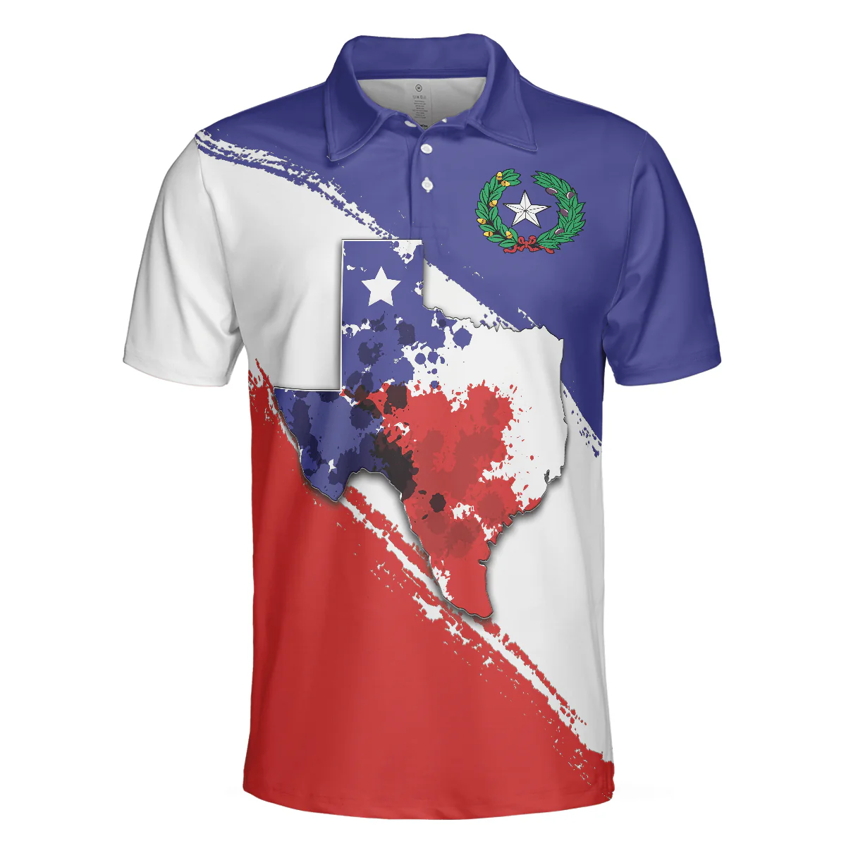 Men Golf Polo Shirt - Texas Flag All Over Print Polo Shirt For Golf,Texas Map And Flag Polo Shirt,Texas Proud Shirt For Men - Perfect Gift For Men, Golfers - Image 3