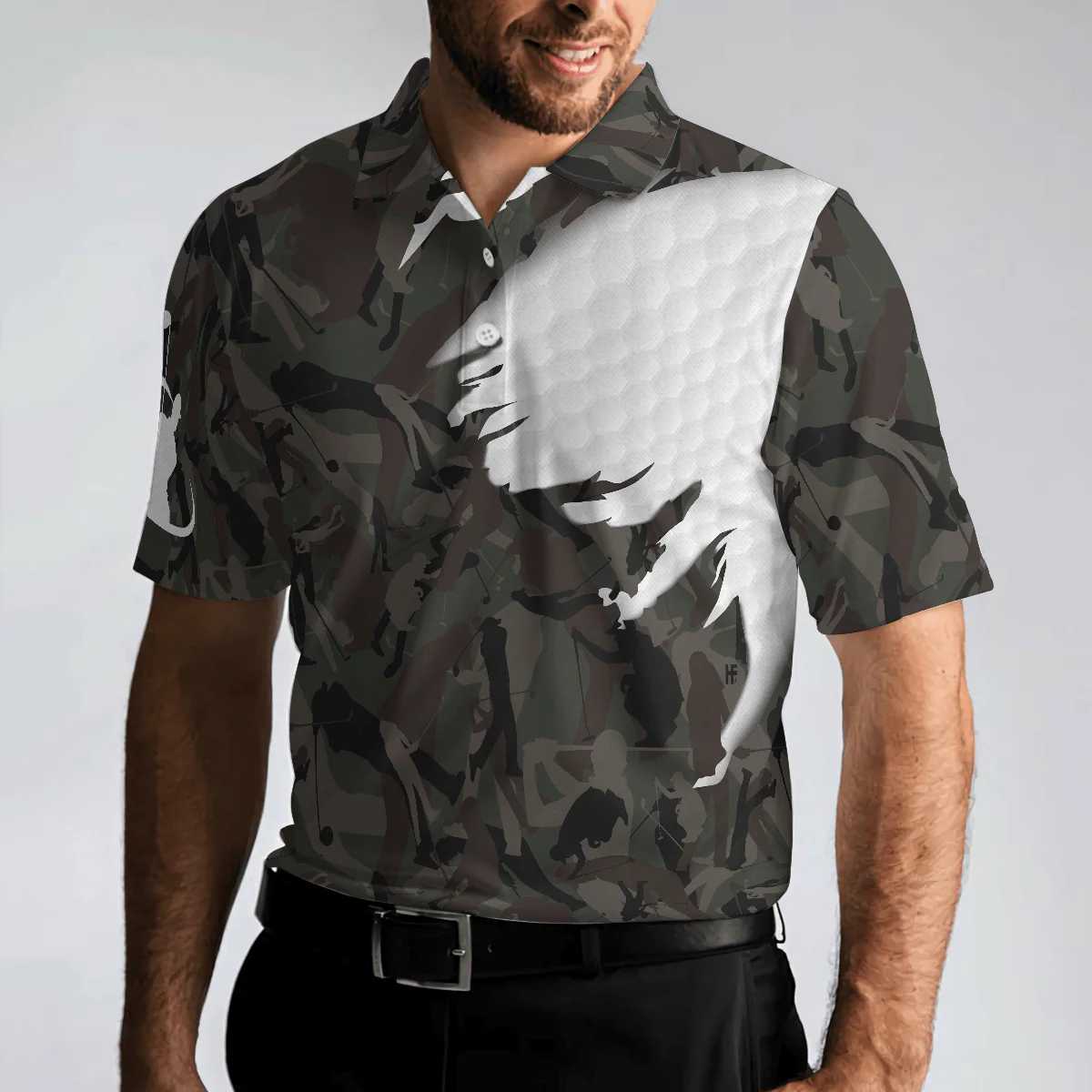 Men Golf Polo Shirt - Time Spent On Golf Course Polo Shirt, Camouflage Golf Shirt With Sayings, Best Golf Shirt - Perfect Gift For Women - Image 5