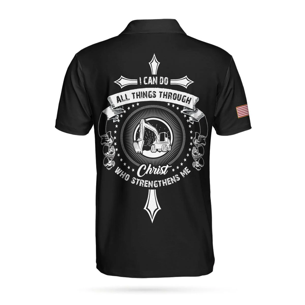 Men Polo Shirt - Personalized Heavy Equipment Operator Polo Shirt, I Can Do All Things Custom Polo Shirt, Heavy Equipment Operator Polo Shirt For Men - Image 3