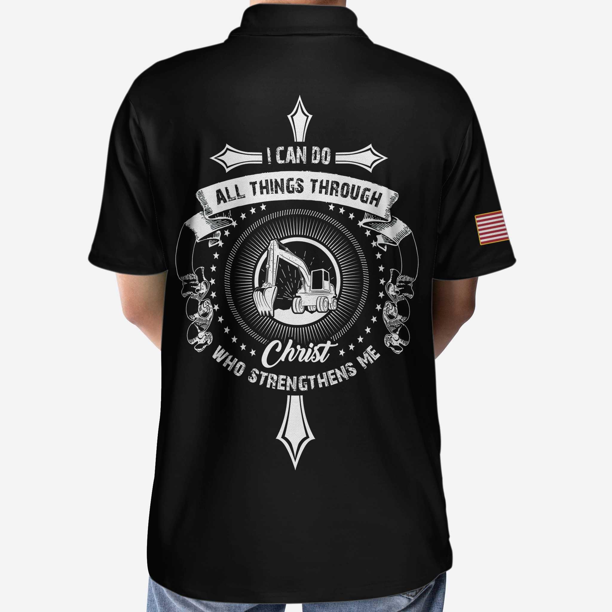 Men Polo Shirt - Personalized Heavy Equipment Operator Polo Shirt, I Can Do All Things Custom Polo Shirt, Heavy Equipment Operator Polo Shirt For Men - Image 5