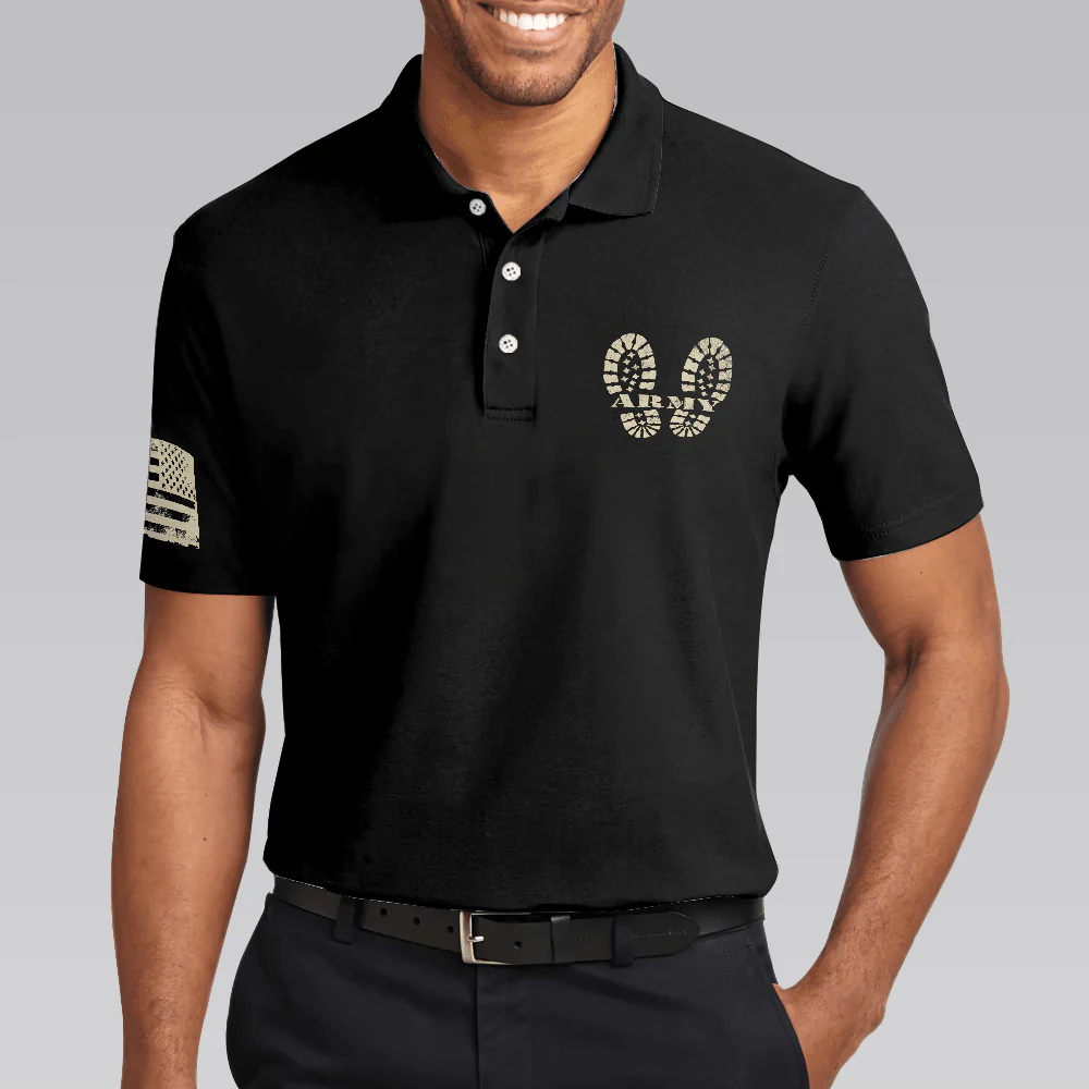 Men Polo Shirt - Soldier Men Polo Shirt, I Am A Soldier Polo Shirt, Black Veteran Sayings Polo Shirt, Thoughtful Gift Idea For Veteran Dad - Image 4