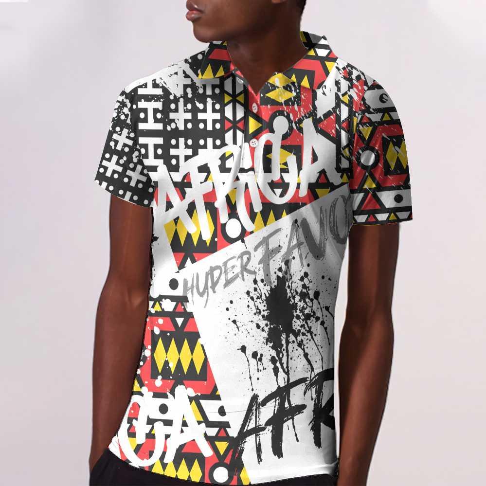Men Samakaka Pattern Africa Polo Shirt, Wet Ink African Shirt For Men, Black Lives Matter Shirt - Perfect Gift For Men, Africans - Image 4