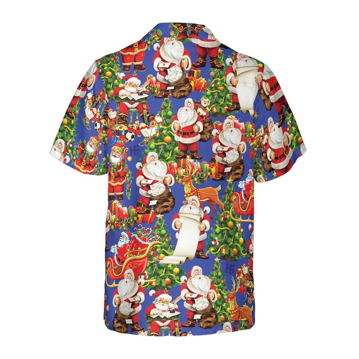 Merry Christmas Santa Claus And Sleigh Hawaiian Shirt - Perfect Gift For Christmas, Lover, Friend, Family