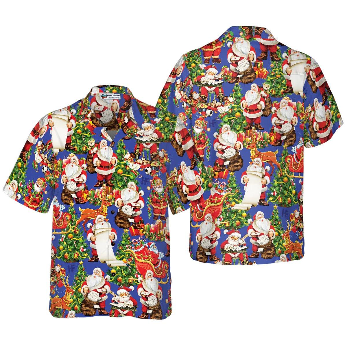 Merry Christmas Santa Claus And Sleigh Hawaiian Shirt - Perfect Gift For Christmas, Lover, Friend, Family - Image 4