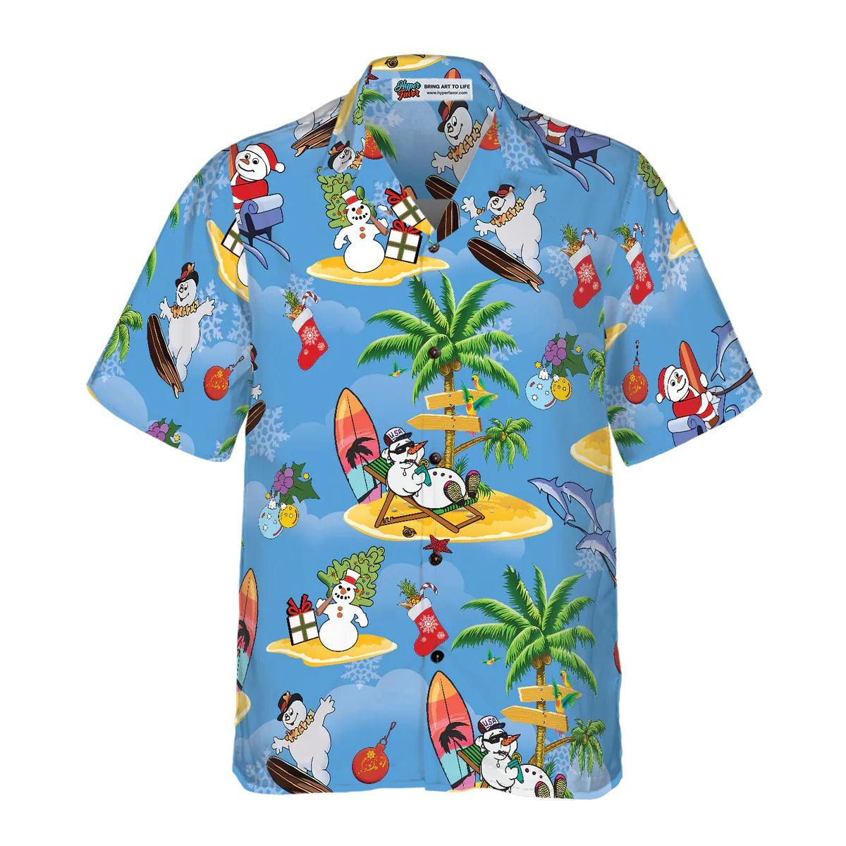 Merry Christmas Santa Claus Hawaiian Shirt, Sled Dolphins Hawaiian Shirt - Perfect Gift For Lover, Friend, Family - Image 5