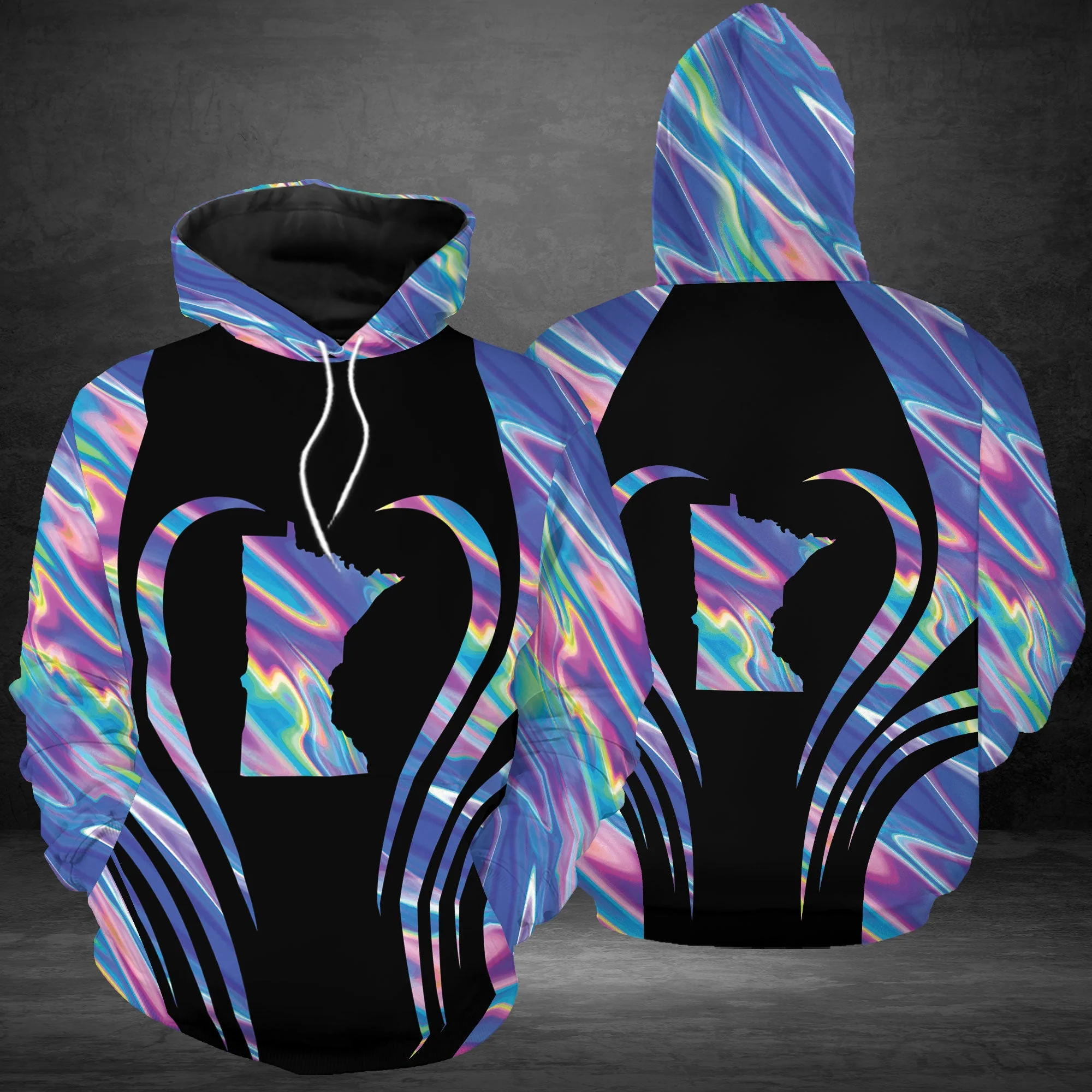 Minnesota Love Rainbow Pullover Premium Hoodie, Perfect Outfit For Men And Women On Christmas New Year Autumn Winter - Image 2