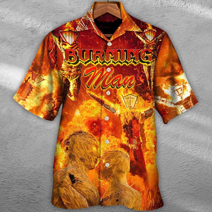 Music Hawaiian Shirt, Music Event Burning Man Hawaiian Shirt, Burn It All Up With The Festival Aloha Shirt For Men - Perfect Gift For Music Lovers - Image 2