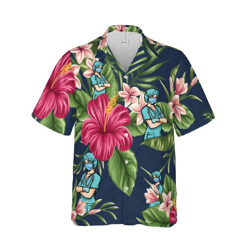 Nurse Aloha Hawaiian Shirts For Summer, Tropical Hawaiian Clothing Men Women For Nurse Beach, Nursing Gift For Friend, Family, Nurse Lovers - Image 7