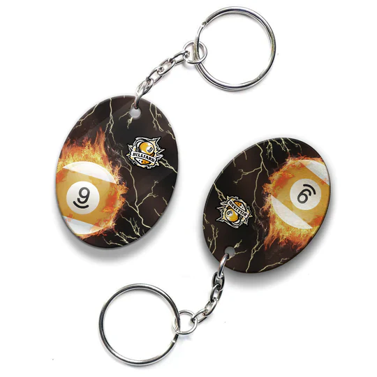 One Last Shot Billiard 9 Ball Fire Flame Acrylic Keychain - Christmas Gift For Billiard Lovers, Billiard Team Players - Image 6