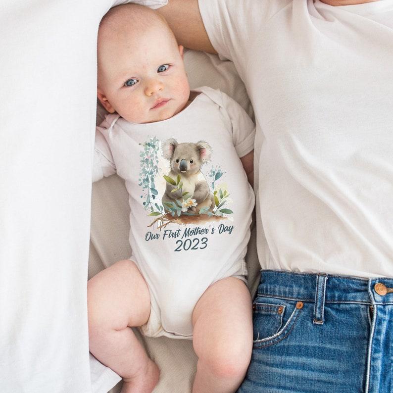 Our First Mother's Day Shirt, Mothers Day Matching Shirt, Mother's Day Mommy And Baby Outfit, Mother's Day Gift, Koala Baby Onesie - Image 3