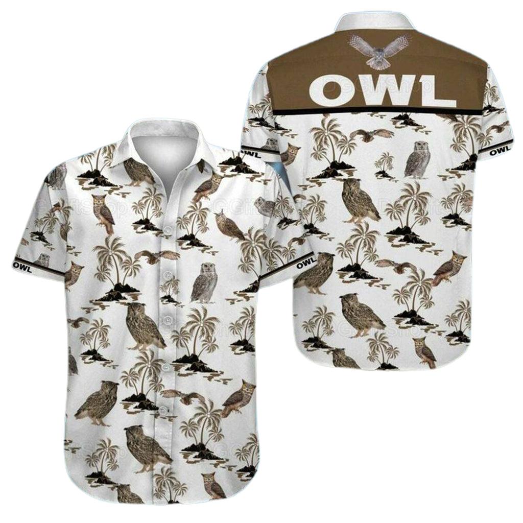 Owl Aloha Hawaiian Shirt - Owl Summer Hawaiian Shirt, Owl Pattern Island Shirt For Men & Women, Owl Lover