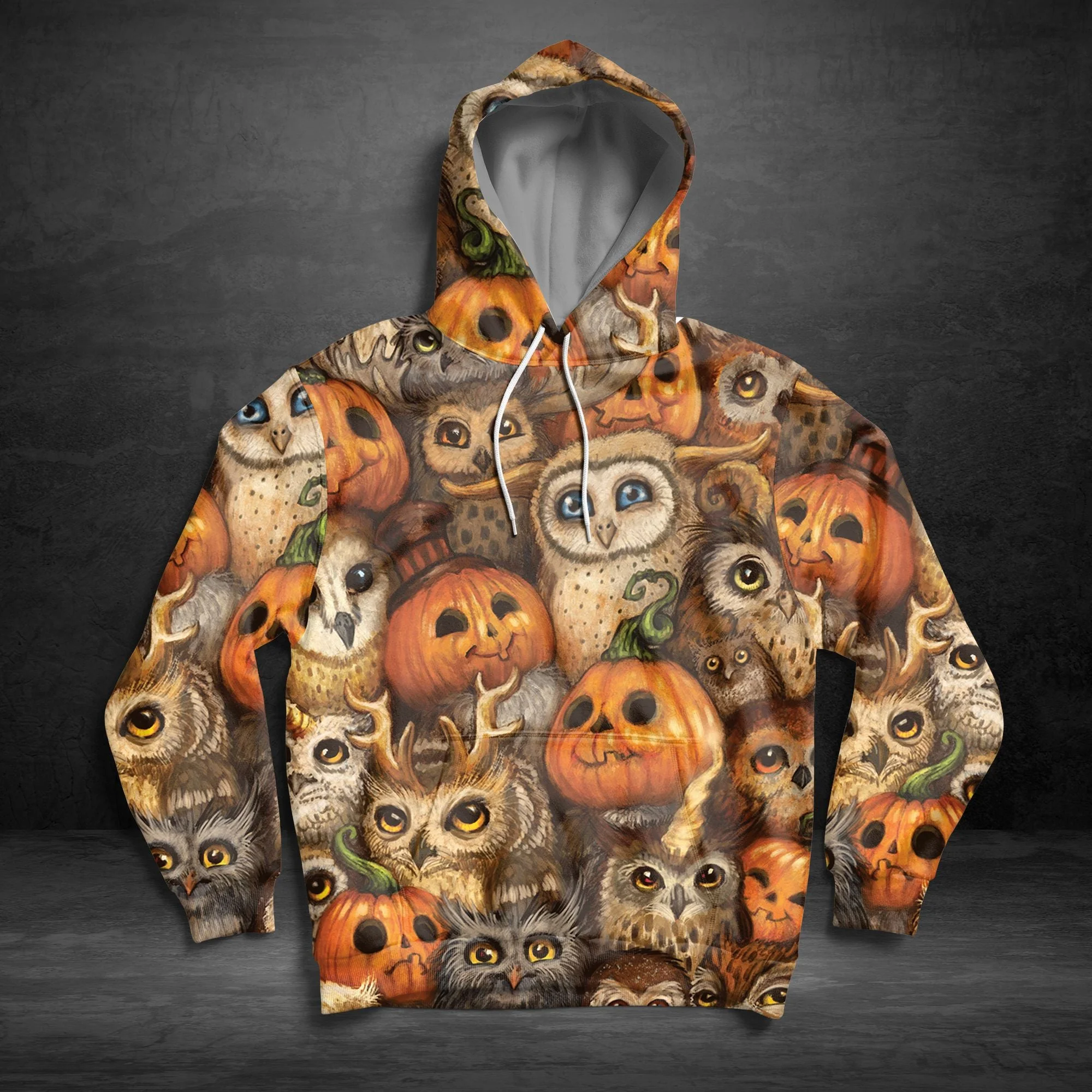 Owl Halloween Pullover Premium Hoodie, Perfect Outfit For Men And Women On Christmas New Year Autumn Winter - Image 3
