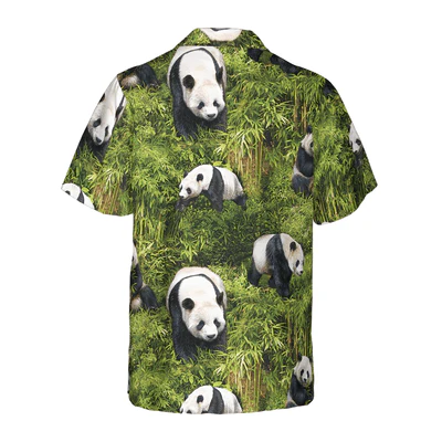 Panda Hawaiian Shirt, Panda Bamboo Tree Aloha Shirt For Men - Perfect Gift For Men, Husband, Boyfriend, Friend, Family - Image 2
