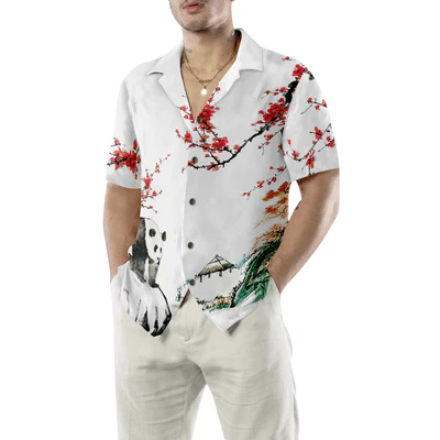 Panda Hawaiian Shirt, Panda Shirt, Plum Blossom Aloha Shirt For Men - Perfect Gift For Husband, Boyfriend, Friend, Family - Image 5
