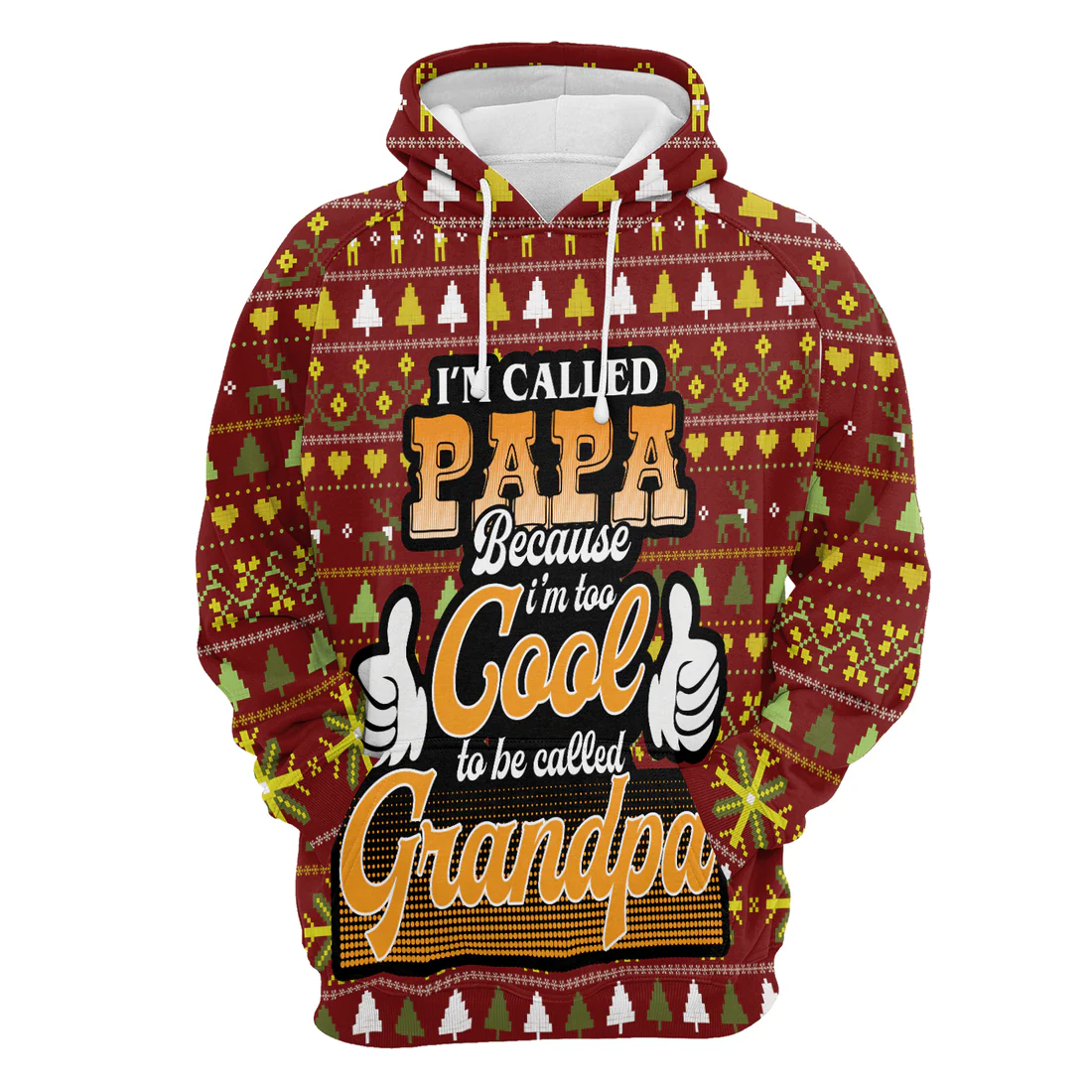 Papa Premium Christmas Hoodie, Papa Too Cool To Be Called Grandpa Unisex Hoodie For Men & Women - Perfect Gift For Christmas, Friends, Family - Image 4