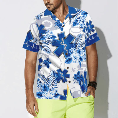 Paramedic Custom Name Hawaiian Shirt, Personalized Tropical Floral Shirt For Men - Perfect Gift For Paramedic, Husband, Boyfriend, Friend, Family - Image 4