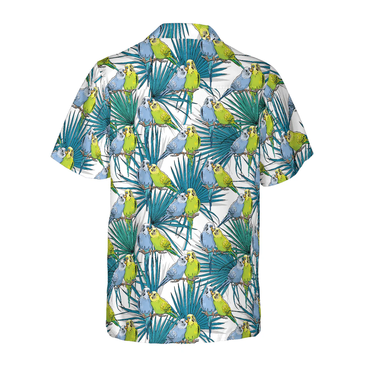 Parrot Hawaiian Shirt, Little Green Parrot, Tropical Leaves Aloha Shirt For Men - Perfect Gift For Husband, Boyfriend, Friend, Family - Image 3