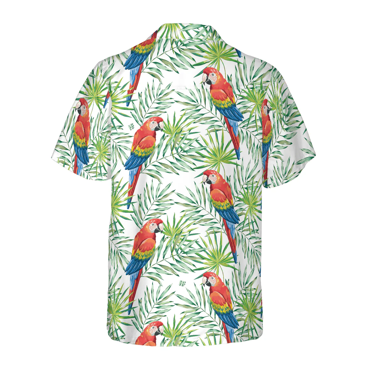 Parrot Hawaiian Shirt, Macaw Parrots, Green Palm Leaves Aloha Shirt For Men - Perfect Gift For Husband, Boyfriend, Friend, Family - Image 3