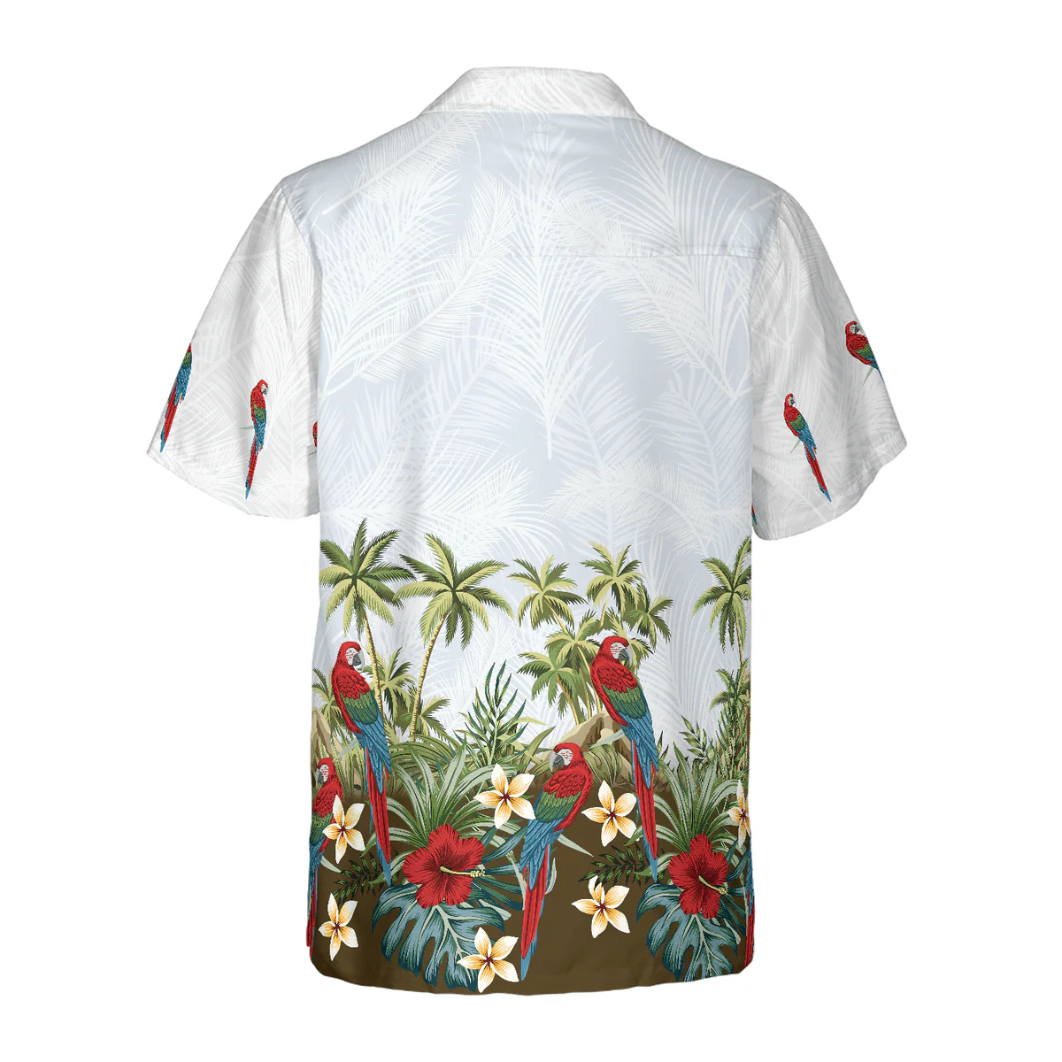 Parrot Hawaiian Shirt, Tropical Island Parrot Aloha Shirt For Men - Perfect Gift For Husband, Boyfriend, Friend, Family - Image 3