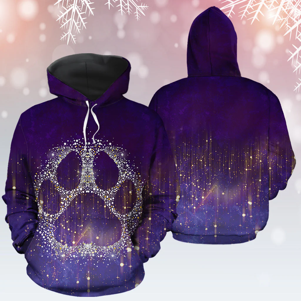 Paw Snowflake Pullover Premium Hoodie, Perfect Outfit For Men And Women On Christmas New Year Autumn Winter