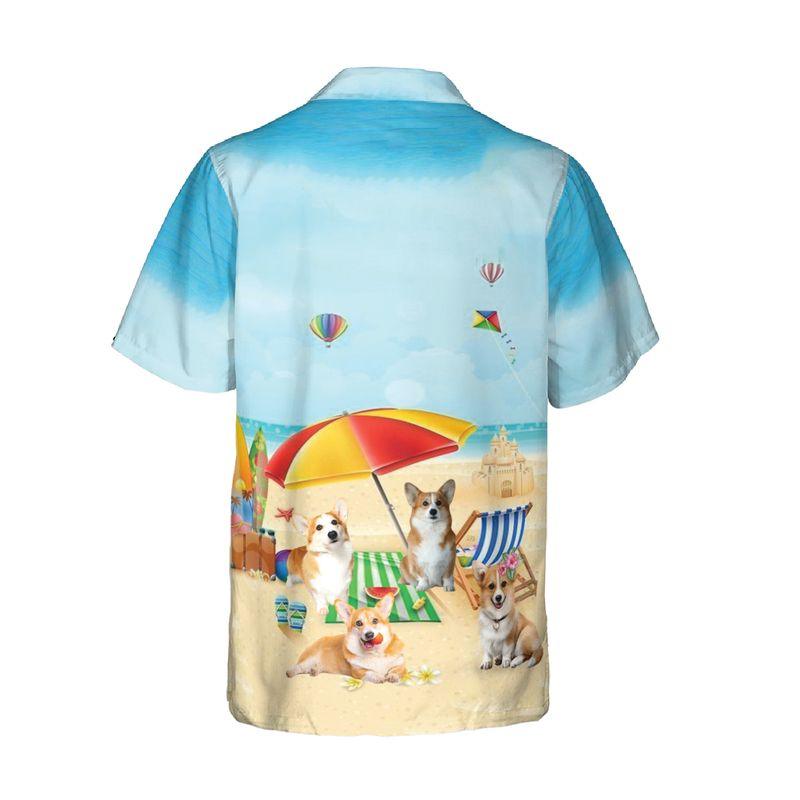 Pembroke Welsh Corgi Aloha Hawaiian Shirts For Summer, Dog Beach Picture Hawaiian Shirt For Men Women, Best Gift For Friend, Dog Lovers, Dog Mom Dad - Image 5