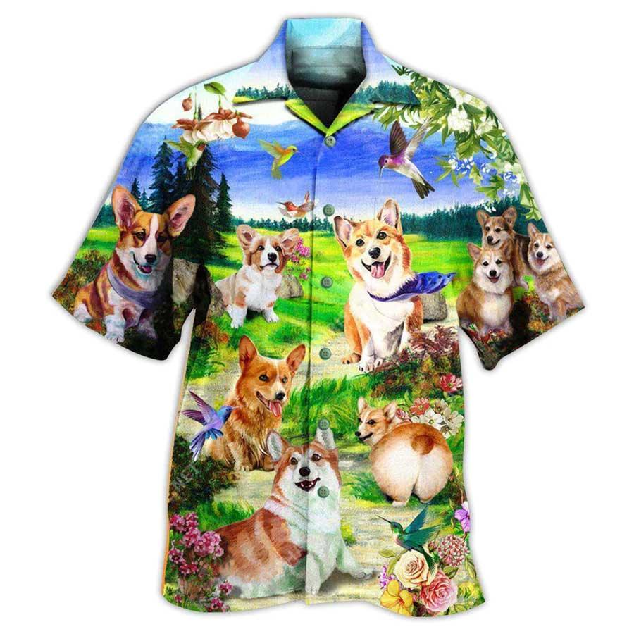 Pembroke Welsh Corgi Dog Aloha Hawaiian Shirt For Summer, Life Is Better With A Corgi Hawaiian Shirt Matching Outfit For Men Women, Dog Lovers, Friends - Image 2