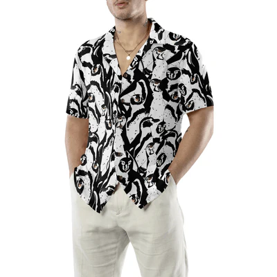 Penguin Aloha Hawaiian Shirt, Black And White Penguin Hawaiian Shirt, Funny Penguin Aloha Shirt For Men - Gift For Penguin Lovers, Friend, Family - Image 5
