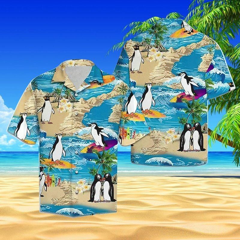 Penguin Aloha Hawaiian Shirt - Penguin Summer Vacation Hawaiian Shirt, Penguin Couple Love Hawaiian Shirt For Men & Women, Penguin Lover