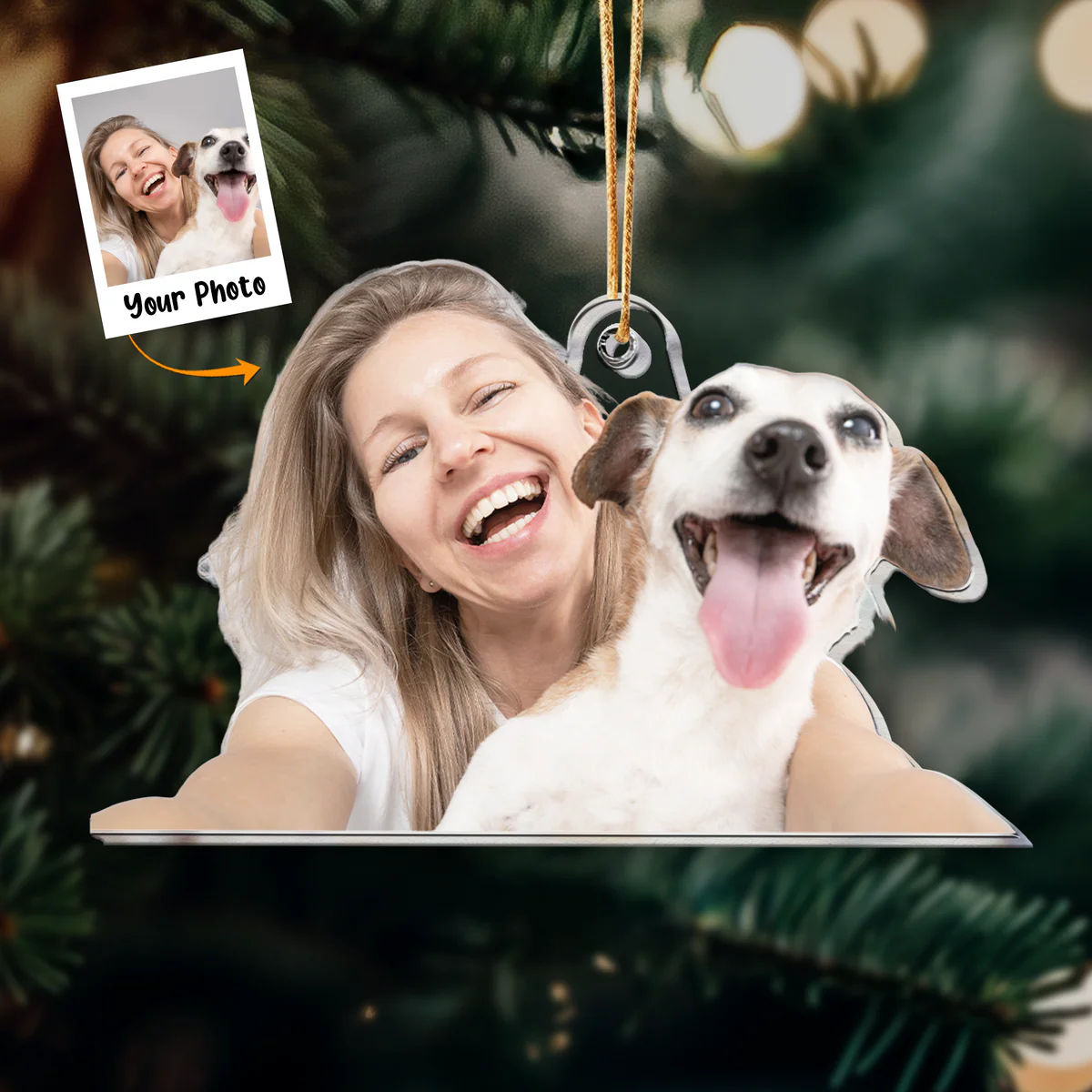 Personalized Acrylic Dog Photo Ornament, Custom Your Cute Dog Photo Acrylic Ornament For Christmas, Perfect Gift For Dog Lovers, Family - Image 2