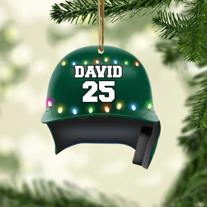 Personalized Baseball Helmet Acrylic Christmas Ornament, Custom Baseball Acrylic Ornament For Baseball Lovers - Image 9