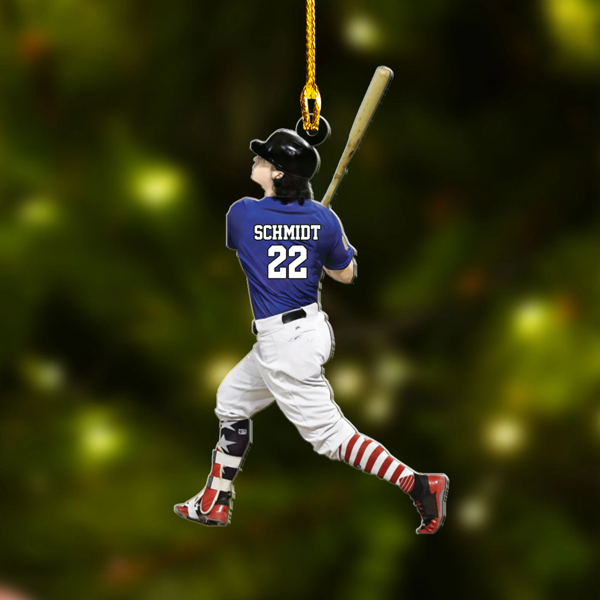 Personalized Baseball Player Christmas Acrylic Ornament - Great Gift Idea For Baseball Lovers - Image 3