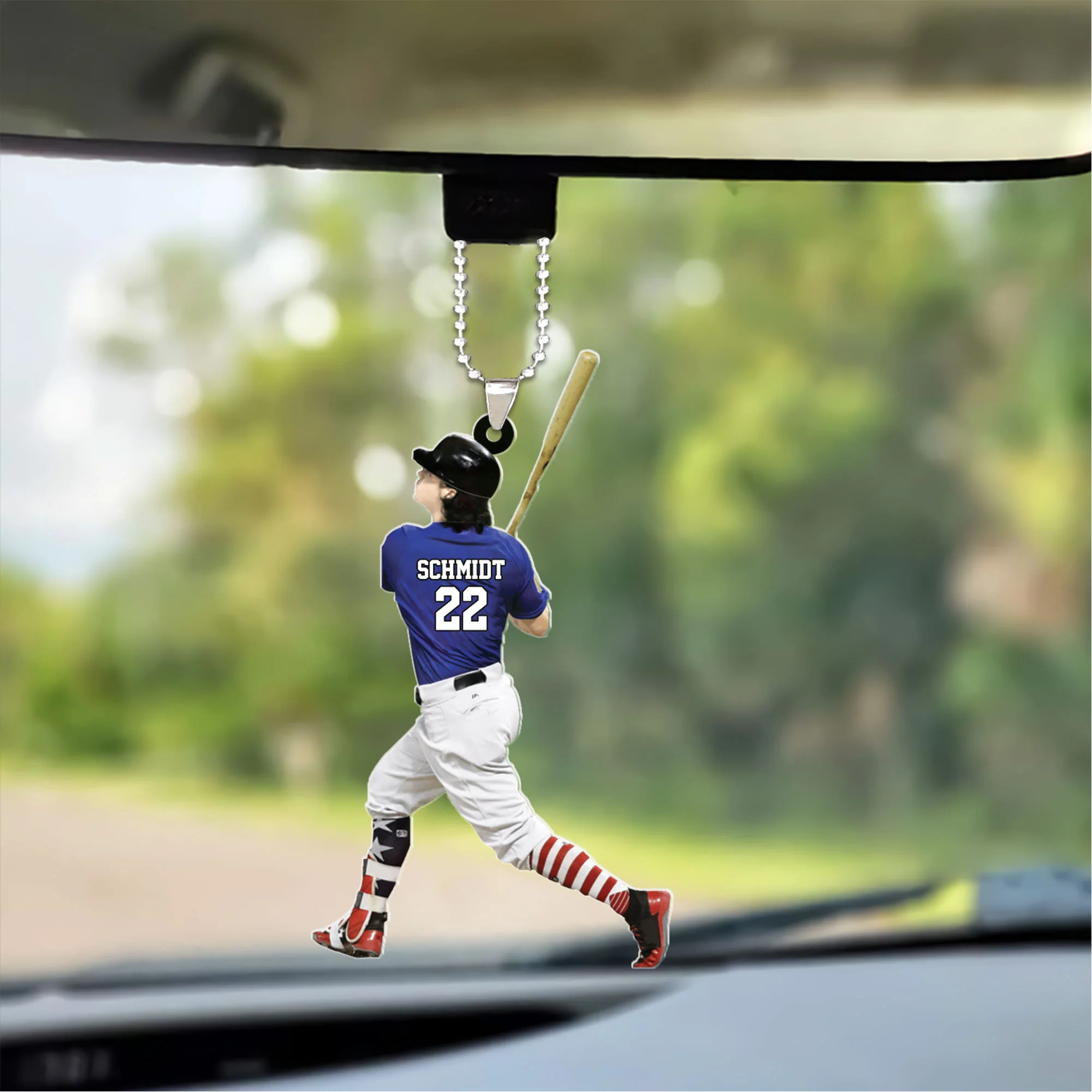Personalized Baseball Player Christmas Acrylic Ornament - Great Gift Idea For Baseball Lovers - Image 4