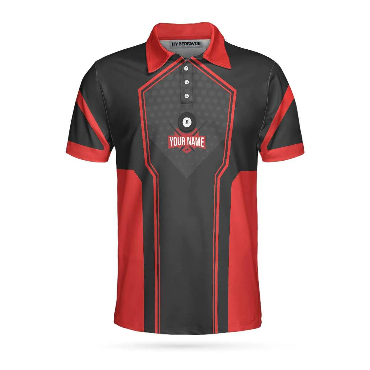 Personalized Billiards In Red Custom Polo Shirt, Personalized Billiards Shirt For Men, Best Gift For Men, Gift For Billiards Lovers - Image 3