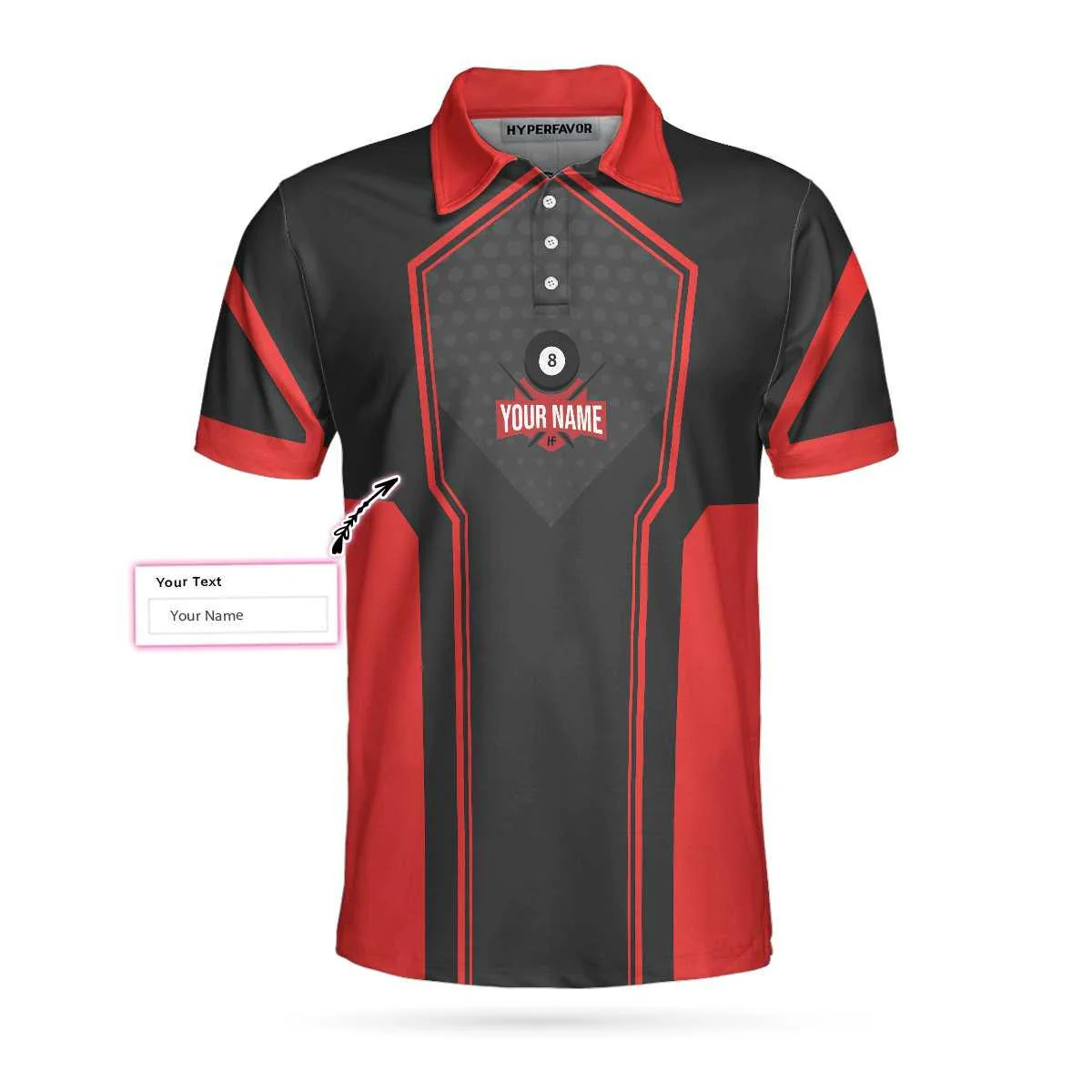 Personalized Billiards In Red Custom Polo Shirt, Personalized Billiards Shirt For Men, Best Gift For Men, Gift For Billiards Lovers - Image 4