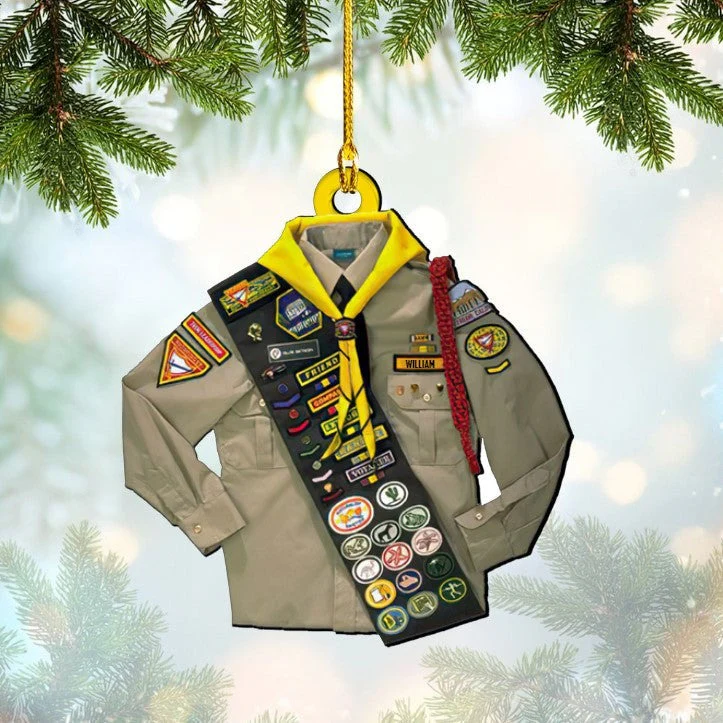 Personalized Boy Scouts Of America Ornament Christmas Custom Shape Acrylic - Image 2