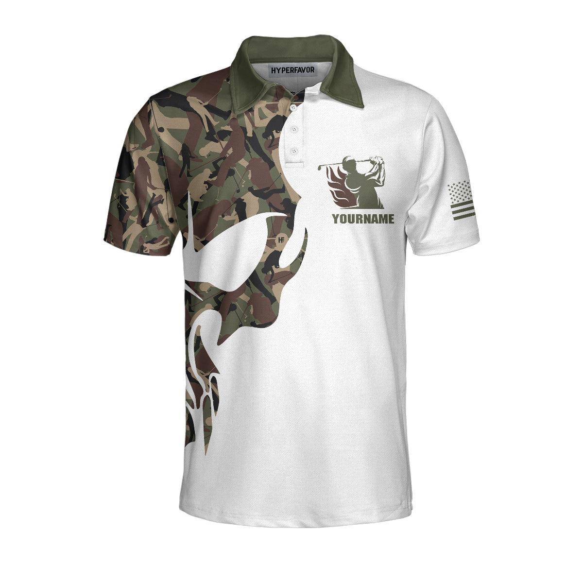 Men Golf Polo Shirt - Personalized Camouflage Veteran Men Polo Shirt, Fire In The Hole Veteran Custom Shirt For Veteran Golfers, Customized Golf Gift For Patriot - Image 4