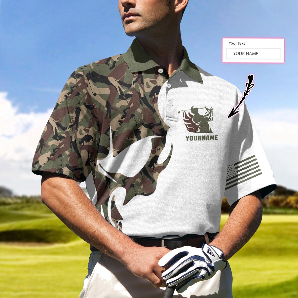 Men Golf Polo Shirt - Personalized Camouflage Veteran Men Polo Shirt, Fire In The Hole Veteran Custom Shirt For Veteran Golfers, Customized Golf Gift For Patriot - Image 6