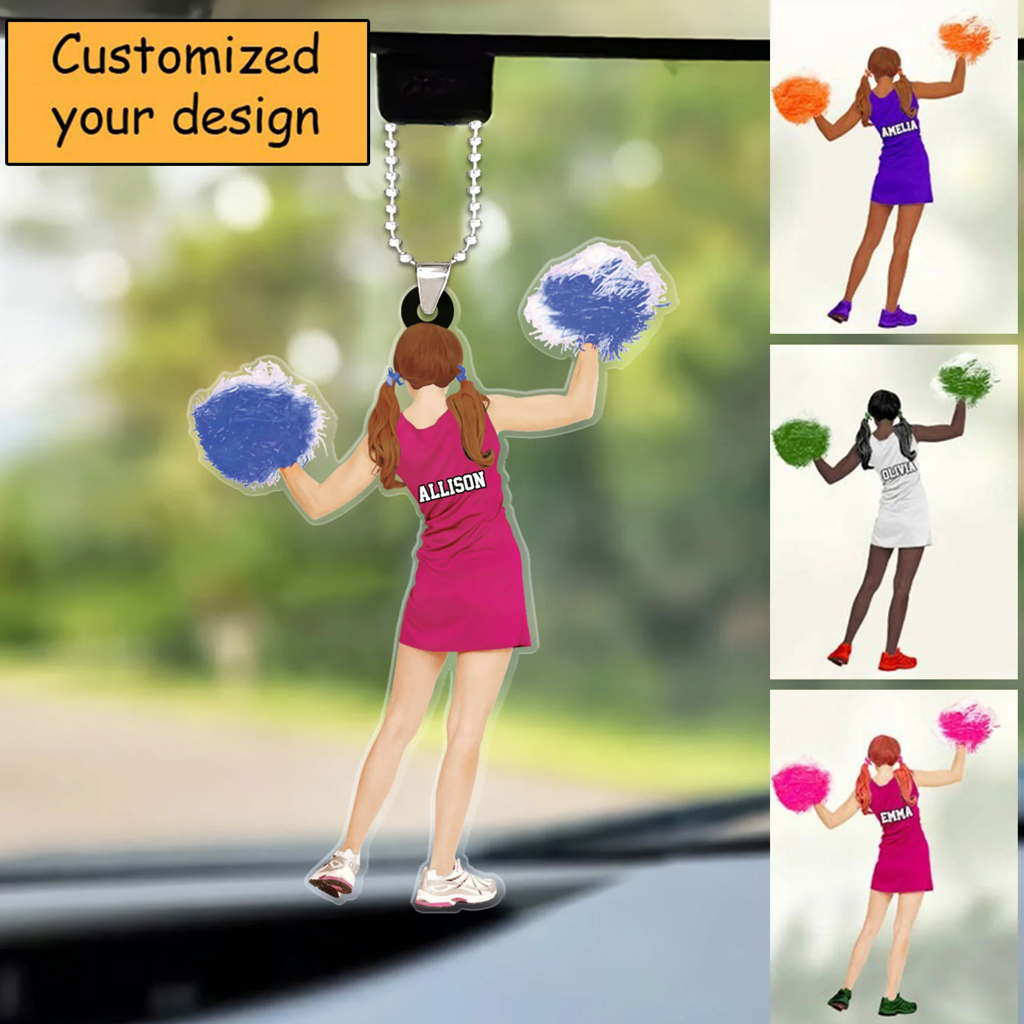 Personalized Cheerleader, Cheerleading Acrylic Christmas Ornament - Gift For Girl, Woman, Cheerleader Team - Image 4