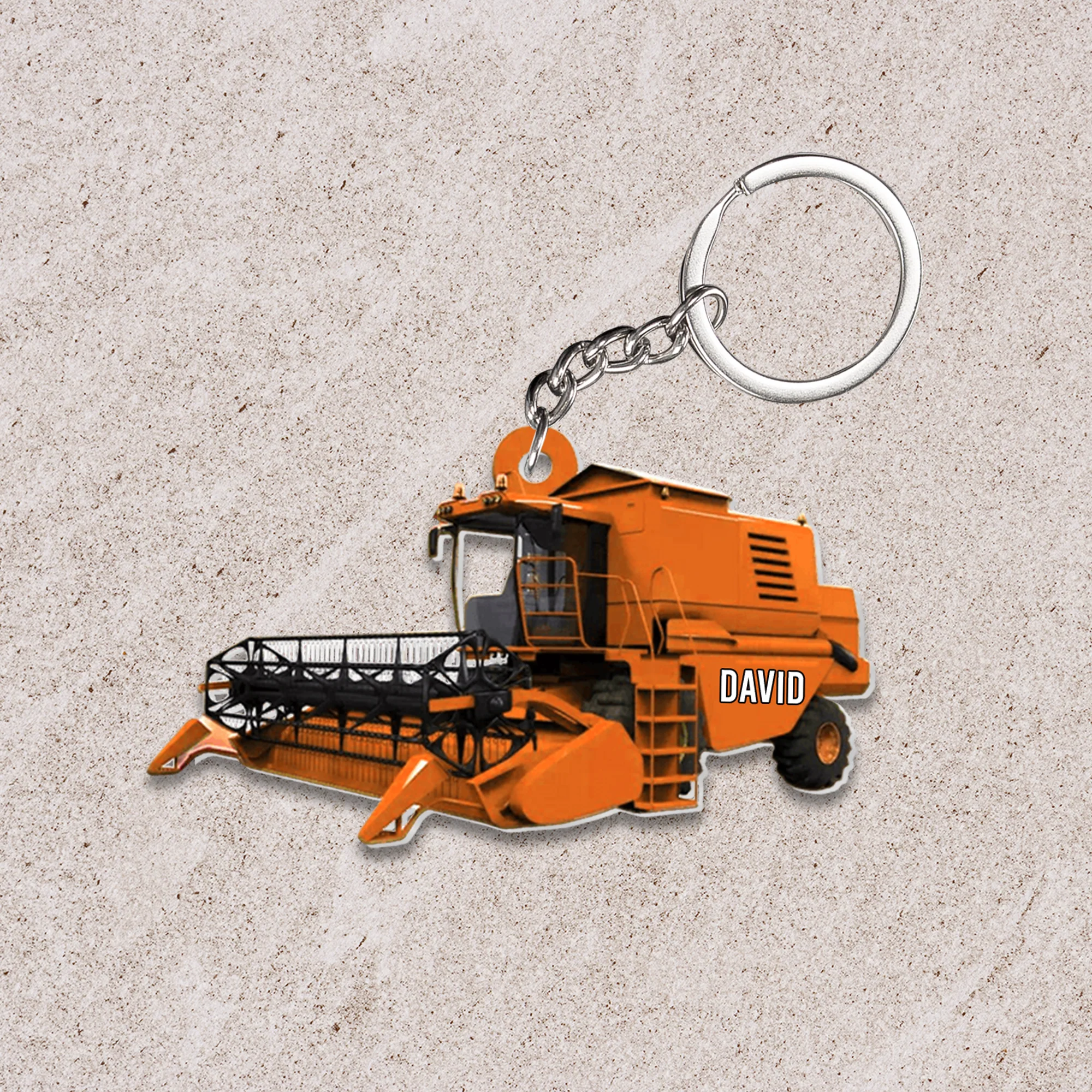 Personalized Combine Harvester Flat Acrylic Ornament, Christmas Ornament Gift For Grandson, Son, Friends - Image 4