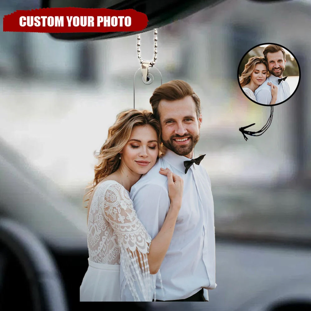 Personalized Couple Acrylic Ornament - Customized Your Photo Acrylic Ornament - Perfect Valentine Gift For Couple - Image 2