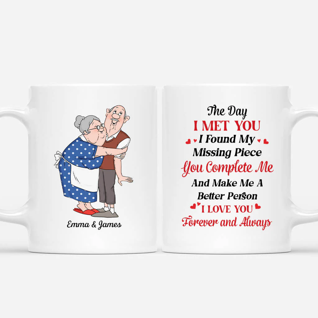 Personalized Couple Mug - Customized The Day I Met You I Found My Missing Piece Mug, Best Valentine Gift For Couple - Image 2