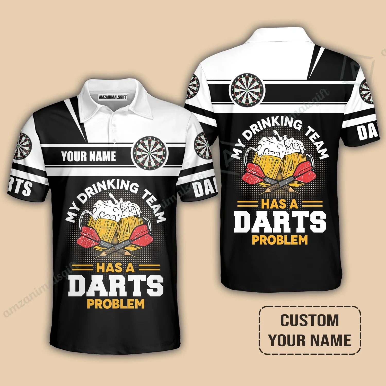 Personalized Darts Hawaiian Shirt, My Drinking Team Has Darts Problem Shirt For Men And Women, Perfect Outfit For Darts Lovers, Darts Players - Image 3